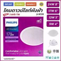 ราคา afefwggqshop COD PHILIPS ดาวน์ไลท์ฝังฝ้า 4นิ้ว 5นิ้ว 6นิ้ว 8นิ้ว 9W 13W 17W 24W 3แสง Panel LED รุ่น MESON โคมดาวน์ไลท์ ดาวน์ไลท์ โคม โ... (1729659923996838880)