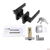 ราคา chaptershoprich ใช้งานได้ ลูกบิดก้านโยก ห้องทั่วไป สีดำ ลูกบิดประตูก้านโยก สแตนเลสแท้ทั้งชิ้น ระบบ 6พิน ไส้ทองเหลืองเสื้อหุ้มทองเหลือง กุญแจทองเหลือง 3ดอ (1731411824965224458)