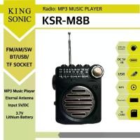ราคา ลำโพงKing Sonic รุ่นKSR-M8B เชื่อมต่อ Bluetooth/USB/TF วิทยุFM/AM/SW และ MP3 พร้อมแบตเตอรี่ลิเธียม (1731098054462966651)
