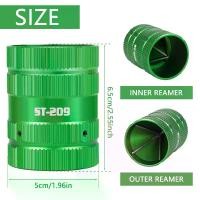 ราคา เครื่องมืองัดแงะท่อทองแดง, ชุด 2 ชิ้น, เครื่องมือ Deburring PVC, แบบพกพา, สำหรับท่อขนาด 1/4 นิ้วถึง 1-5/8 นิ้ว, สีเขียว, 4Iw8E, สำหรับช่างประปา (1731574242732705577)