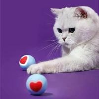 ราคา zeze Heart Ball Toy ลูกบอลอัจฉริยะ ของเล่นแมวสุดล้ำ กลิ้งเองได้ มีไฟกระพริบ หลบสิ่งกีดขวางได้ ตัวเครื่องเป็นยาง+พลาสติก (1731786033505797886)
