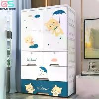 ราคา GIRLSHOOD ตู้เสื้อผ้าเด็ก ตู้เสื้อผ้าเด็กตู้และลิ้นชัก ลายการ์ตูน ตู้เก็บของ ของใช้เด็ก พร้อมล้อเลื่อน ที่เก็บของประตูคู่และ 20 - 25 กก. พลาสติก ลิ้น ชัก ตู้เสื้อผ้ามินิมอล ตู้ (1729905883579058483)