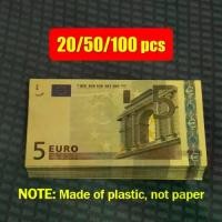 ราคา ตั๋วยูโรแบบปลอม, พลาสติก, 5 ยูโร, ธนบัตรฟอยล์สีทอง, 20/50/100 ชิ้น, ธนบัตรสีทองยูโร 5, ของขวัญและคอลเลกชัน (1731396802221541204)