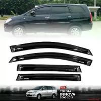 ราคา ความคงทน กันสาดประตู คิ้วกันสาด รุ่น โตโยต้า อินโนว่า TOYOTA INNOVA ปี 2006 - 2015 สีดำ โลโก้ขาว 4 ชิ้น Car รถยนต์ (1731672556525488884)