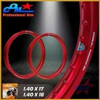 ราคา PopcornPort ปัจจุบัน ล้อ COM 1.40 X 17 + 1.40 X 18 สีแดง ล้อคอม แพ็คคู่ ขอบเรียบ ขนาด 1.40 ขอบ 17 และ ขอบ 18 ของแท้ 1 คู่ มอเตอร์ไซค์ Motorcycle อลูมิเนียม vage (1730719456554682769)