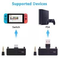 ราคา ️️Type-C เครื่องส่งสัญญาณบลูทูธ V5.0 A2DP SBC Latency ต่ำพร้อมไมโครโฟนสำหรับ Nintendo SWITCH PS4 TV PC USB type-C สินค้าดี (1731888840330545051)
