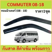 ราคา deflatshop คุณภาพรับประกันได้ กันสาด COMMUTER รถตู้ คอมมูเตอร์ ทรง MUGEN พร้อมกาว 4ชิ้น กันสาดประตู คิ้วกันสาดประตู คิ้วกันสาด Car รถยนต์ (1730351749745969270)