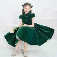 ราคา กระโปรงยาวกำมะหยี่สีเขียว สำหรับเด็กผู้หญิง เหมาะสำหรับฤดูร้อน งานแคทวอล์ค ชุดงานเลี้ยงวันเกิด อีสเตอร์ เปียโน พรหม โฮสต์ ชุดราตรี (1731399038253959427)