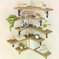 ราคา ชั้นวางของไม้ลอย สไตล์ชนบท พร้อมการตกแต่งวินเทจ ติดผนัง ดีไซน์หลายชั้น เหมาะสำหรับบ้าน ห้องครัว ห้องน้ำ และห้องนอน เหมาะสำหรับแสดงพืช นาฬิกา และของตกแต่ง ชั้นวางของติดผนัง (1731648021192082661)