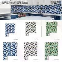 ราคา สติ๊กเกอร์กระเบื้องติดผนัง วัสดุไวนิล 10 ชิ้น สำหรับห้องน้ำ ห้องครัว และของตกแต่งบ้าน (1731722942040868126)