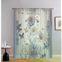 ราคา แผงหน้าต่างโปร่ง สไตล์โบโฮ ชุด 2 ชิ้น พร้อมกระเป๋าใส่ราว แข็งแรง ทำจากโพลีเอสเตอร์ พิมพ์ลายดอกไม้และผีเสื้อ ผ้าม่าน ทน UV สำหรับห้องนั่งเล่น ห้องนอน ห้องครัว แผงประตูตกแต่ง ไม่รี (1731835825861920859)