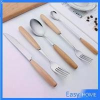 ราคา ชุด มีด ช้อน ส้อม ตะเกียบ วัสดุสแตนเลสและไม้ ช้อนส้อมด้ามไม้ Stainless steel cutlery (1731466083580347485)