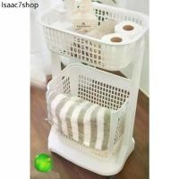 ราคา ZQH Itimtoys ตะกร้า ตะกร้าผ้า ตะกร้าผ้ามีล้อลาก 2 ชั้น สีขาว (1732109971203787197)