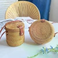 ราคา กระเป๋าสานหวาย ขายส่ง กระเป๋าสะพายข้างมินิ สไตล์โมริ ตะกร้า งานฝีมือศิลปะวินเทจ กระเป๋าสะพายไหล่ กระเป๋าหนังแหวน (1731200826892520212)