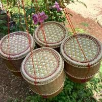 ราคา กระติบข้าวค้าขนาดหน้ากว้าง 5 นิ้วเป็นกระติบข้าวขนาดเล็ก ตะกร้า (1729599890462051067)