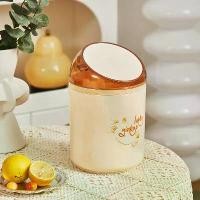 ราคา ถังขยะตั้งโต๊ะ ขนาดเล็ก ฝาพับ เหมาะสำหรับโต๊ะอาหาร ดีไซน์เปลือกแตงโม ตะกร้ากระดาษบนโต๊ะ ถังขยะ (1731696229760861792)