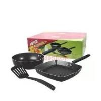 ราคา กระทะ Meyer Aspiration เคลือบผิว สีดำ Non-Stick Aluminum จัดชุด 3 ชิ้น (1729637065642052587)