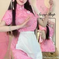 ราคา Sexyชุดยั่วผัว ชุดอ่อยแฟน คอสเพลย์ กี่เพ้า ผ่าข้าง ผ้ากันเปื้อน ผูกโบว์ frank ลายดอก หลากสี ผ้าใส่สบาย ที่นิยมมาก ที่สุด (1731859920060057317)