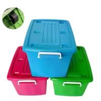 ราคา กล่องพลาสติก กล่องเก็บของ มีล้อ ขนาด 75 ลิตร ฝามีล็อคแน่นหนา กล่องพลาสติกใส่ของ ลังเก็บของ มีล้อเลื่อน (1731788309629404709)