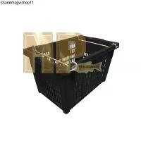 ราคา ตะกร้าหูเหล็กสีดำ ลังพลาสติก ตะกร้าใส่ผลไม้ บรรจุได้25โล ทำจากพลาสติก เกรดอุตสาหกรรมแข็งแรง ทนทาน (1731332392562689548)