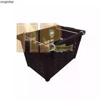 ราคา ตะกร้าหูเหล็กสีดำ ลังพลาสติก ตะกร้าใส่ผลไม้ บรรจุได้25โล ทำจากพลาสติก เกรดอุตสาหกรรมแข็งแรง ทนทาน (1731260124923463554)