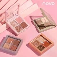 ราคา อายแชโดว์ NOVO Cherry Blossom Eye Shadow NO.5330 พาเลท 4 สี แบบ โทนน้ำตาล ส้ม ชิมเมอร์ เนื้อแมทสีสวยติดทน (1729493067208821050)