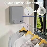 ราคา ราวตากผ้าแบบยืดหดได้, ราวตากผ้า, ใช้กลางแจ้ง/ในร่ม, สแตนเลสสำหรับงานหนัก, เชือกตากผ้าสายไฟแบบปรับได้, พร้อมเคส ABS + อลูมิเนียม, ติดผนังแบบมีกาวในตัว, ความยาว 13.8 ฟุต (1731153013905721728)