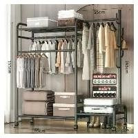 ราคา ราวตากผ้า ราวแขวนเสื้อผ้า ราวตากผ้าบาร์คู่ ราวตากผ้ามีล้อ ราวตากผ้าสแตนเลสบาร์คู่ ราวเหล็กมีล้อ ราวตากผ้า (1731615973500028401)