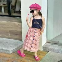 ราคา COCO ROOM ชุดเซ็ทเด็กผู้หญิง เสื้อสายเดี่ยว+กระโปรงยาวลายสก็อต ไม่มีซับ(1504) (1732053567472503130)