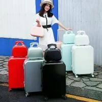 ราคา Luggage กระเป๋าล้อลากแข็งแรง วัสดุPV 4ล้อคู่/กระเป๋าเดินทาง /ไชส์202224นิ้ว 4ล้อ --- กระเป๋าเดินทาง mini 6 สี 14นิ้ (1731616502445868838)