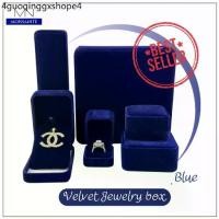 ราคา กล่องกำมะหยี่ Premium Jewelry Box สีน้ำเงิน กล่องใส่เครื่องประดับ (1732271301423303107)