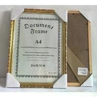 ราคา (1โหล)12ชิ้นกระจก!!!กรอบรูปA4 สีทอง กระจก กรอบสีไม้ กรอบรูปขนาดa4กระจก (1730022411379772207)