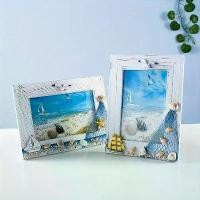 ราคา กรอบรูป 6 นิ้ว สไตล์ธรรมชาติชายหาด ตกแต่งห้องนอน ดีไซน์เรือใบ หอยทาก และเปลือกหอย กรอบไม้ (1731493661052341046)