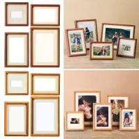 ราคา กรอบรูป, วอลนัทสีดำ, แฟชั่น, ทำด้วยมือ, กรอบรูปเรียบง่าย, ไม้จริง, กรอบรูปตาไม้สน, 6/7/8 นิ้ว (1731643125085931238)