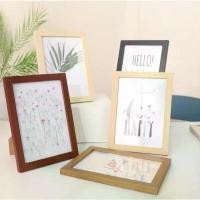 ราคา สินค้าขายดี 【จัดส่งจากกรุงเทพฯ】กรอบรูปสีขาว 4X6นิ้ว 5X7นิ้ว กรอบรูป กรอบไม้สนกรอบรูปลายไม้ขนาด กรอบจัมโบ้ กรอบสีบีช (1731366317120521639)