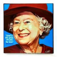 ราคา รูปภาพ Queen Elizabeth II ขนาด 10x10 นิ้ว พระราชินี ควีนเอลิซาเบธ ที่ 2 อังกฤษ รูปภาพติดผนัง pop art กรอบรูป ของขวัญ แต่งบ้าน (1729527665334782217)