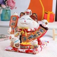 ราคา กระปุกออมสิน แมวกวัก ไซส์ 12 นิ้ว เซรามิก ฮวงจุ้ยโชคลาภ กวักเรียกทรัพย์ เรียกลูกค้า วัตถุมงคล (1730540186202048724)