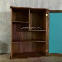 ราคา COD [กระจกเงา] ตู้ยา ตู้ติดผนัง ตู้ใส่สกินแคร์ ในห้องน้ำ งานไม้สักเก่า (ไม้สักแท้100%) (1731661651606864919)