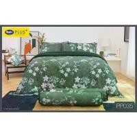 ราคา ผ้าปูที่นอน ผ้านวม ครบชุด ปู+นวม ซาตินพลัส Satin Plus+ ขนาด 3.5ฟุต 5ฟุต และ 6 ฟุต รหัสสินค้า PP035 สีเขียว ใบไม้ ดอกไม้ ไมโครไฟเบอร์ นุ่ม ที่นอนสูง 14 นิ้ว (1731308658590057857)