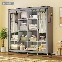ราคา ตู้เสื้อผ้าง่าย สไตล์ทันสมัย ผ้ากันฝุ่นแบบไม่ทอ ตู้เก็บเสื้อผ้าหมายแขวน ราวแขวนเสื้อ โครงเหล็กพับได้ แบบประหยัด ตู้ ใส่ ผ้านวม เสื้อผ้า คิตตี้ ข้อ ต่อ เหล็ก (1731834968495130462)