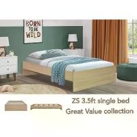 ราคา Tomato Home เตียงนอน 3.5ฟุต ZS single bed เตียง3.5ฟุตไม้ | ดีไซน์เรียบง่ายสบายตา | แข็งแรงทนทาน ขายดี (1732247795988138807)