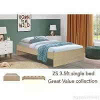 ราคา Tomato Home เตียงนอน 3.5ฟุต ZS single bed เตียง3.5ฟุตไม้ | ดีไซน์เรียบง่ายสบายตา | แข็งแรงทนทาน ขายดี (1732259443491506603)