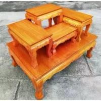 ราคา [จัดส่งทันที] โต๊ะหมู่บูชา หมู่ 4 หน้า 5 ไม้เบญจพรรณ สีไม้ ราคาโรงงาน ราคาส่ง (1732303436903647494)