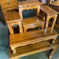 ราคา โต๊ะหมู่5หน้า5 ไม้สักทอง/โต๊ะหมู่บูชา (1730297162579020013)