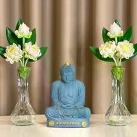 ราคา ชุดแจกัน ดอกบัวหลวง 3 ดอก (แจกันแก้ว 1คู่) บัวสีขาว งาน สำหรับถวายสิ่งศักดิ์สิทธิ์ วางหน้าหิ้งพระ โต๊ะหมู่บูชา ความหมายคือ “ความบริสุทธิ์ ความสำเร็จ สมปรารถนา” งานดินปั้น งาน Handmade (173027082005410