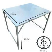 ราคา [จัดส่งทันที] โต๊ะพับ โต๊ะพับเมทัลชีท ขนาด 90 ซม.ราคาโรงงาน ผลิตในไทย โต๊ะอเนกประสงค์ โต๊ะตัวเล็ก โต๊ะขายของ พ่อค้าแม่ค้า (1732249984092441081)