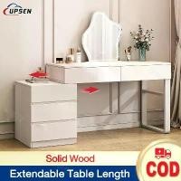 ราคา โต๊ะเครื่องแป้ง ปรับขนาดได้ 80-130CM โต๊ะเครื่องแป้งสไตล์มินิมอล พร้อมตู้เก็บของหลายตู้ โต๊ะคอมพิวเตอร์ ชุดโต๊ะทํางาน โต๊ะคอมพิวเตอร์ของเด็ก (1731677520041118481)