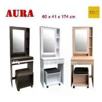 ราคา ส่งฟรีทั่วประเทศ! โต๊ะเครื่องแป้ง โต๊ะแป้ง โต๊ะเครื่องเเป้งสีขาว พร้อมเก้าอี้ 60 cm กระจกเปิดได้ (1729593636281485419)