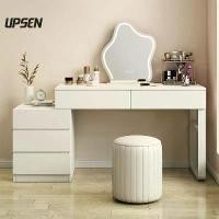 ราคา โต๊ะเครื่องแป้ง ปรับขนาดได้ 80-130CM โต๊ะเครื่องแป้งสไตล์มินิมอล พร้อมตู้เก็บของหลายตู้ โต๊ะคอมพิวเตอร์ ชุดโต๊ะทํางาน โต๊ะคอมพิวเตอร์ของเด็ก (1731678485001505588)
