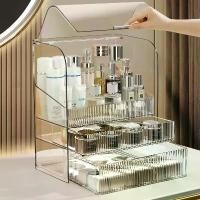 ราคา กล่องเก็บเครื่องสำอาง, โปร่งใส, กันฝุ่น, เดสก์ท็อป, โต๊ะเครื่องแป้ง, เหมาะสำหรับลิปสติกและสกินแคร์, ชั้นวางของระดับไฮเอนด์, กล่องจัดระเบียบ, ตู้ กล่อง จุ่ม โดเรม่อน กล่อง จุ่ม โดเรม่อน (17313644498916